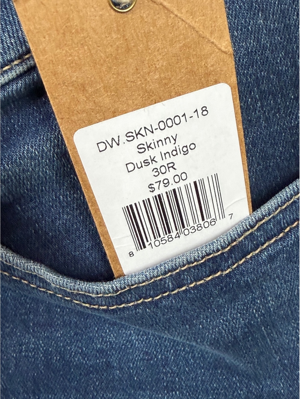 Revtown Skinny Jeans Women's 30R Dusk Indigo Stretch Denim NWT $79 - Picture 4 of 7